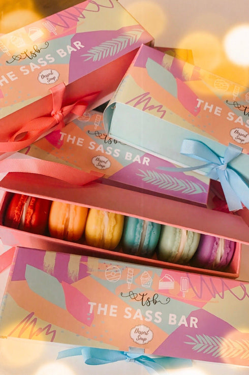 The Sass Bar Macaron Soap Box (Set of 6)